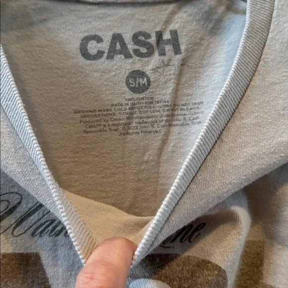 Urban Outfitters Johnny Cash Graphic Tee in Gray and Brown - Picture 2 of 3